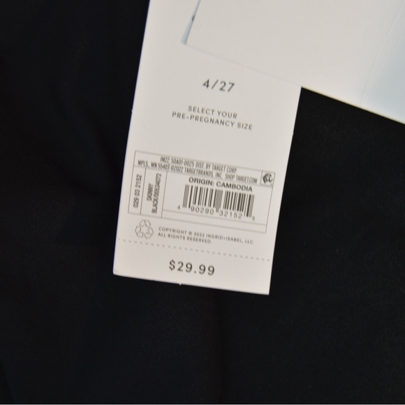 Isabel Maternity Skinny Stretchy Black Over Belly Crossover Jeans, Size 4 NEW - Picture 10 of 12